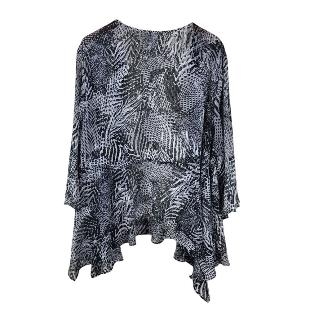 Catherines Plus Size 3x Mesh Jacket Open Front Ru… - image 4